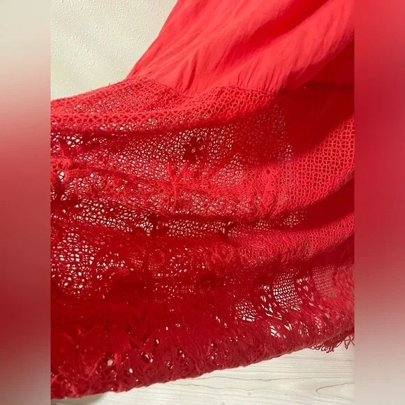 V Cristina Coral Sleeveless dress Tiered Lace
Inserts Smocked Bodice SZ … - Picture 5 of 7